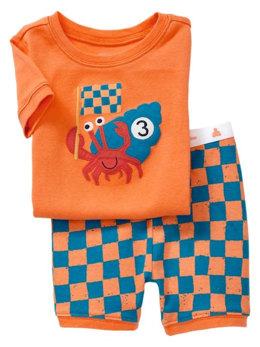 12-18 pajamas NWT Baby Gap hermit crab racing pjs new summer